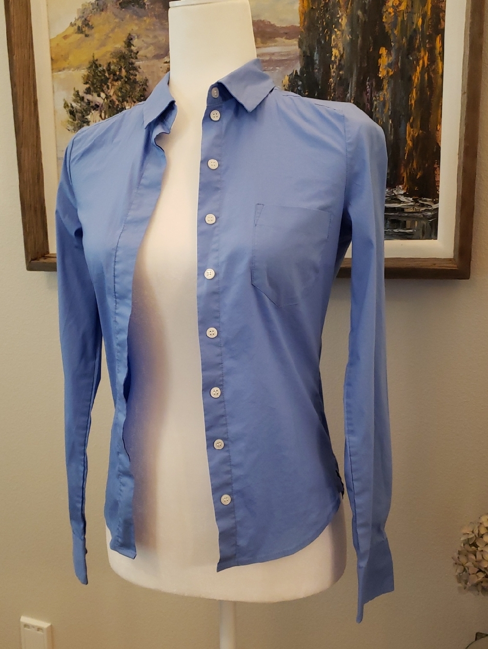 H&M Women's Size 2 Long Sleeve Button Down Shirt
